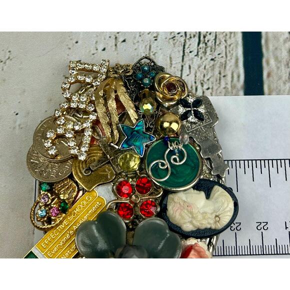 Bling Western Belt Buckle: Upcycled Art Deco Cowgirl Buckle - Picture 2 of 4